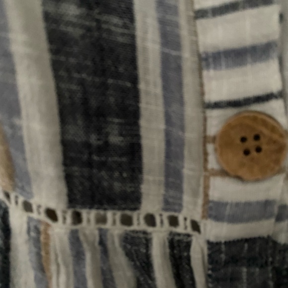 Vintage Blue Island Stripe Halter Top Dress - Picture 10 of 11